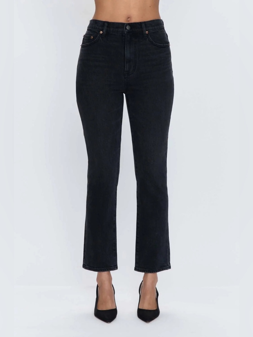 Pistola Bri Slim Straight Jean in Lodge Charcoal Black Size 28 EUC